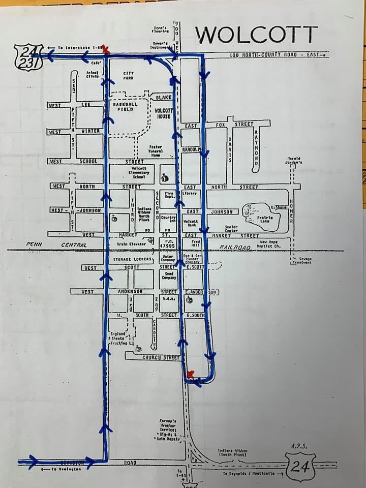 Wolcott planned route